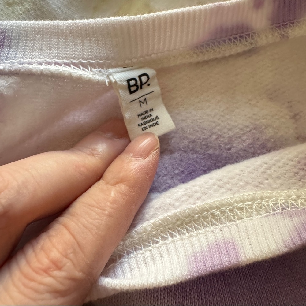 NWT Nordstrom BP Purple Tie Dye Sweatshirt M - Picture 7 of 8
